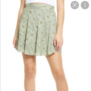 WAYF Olive Daisies Circle Skirt